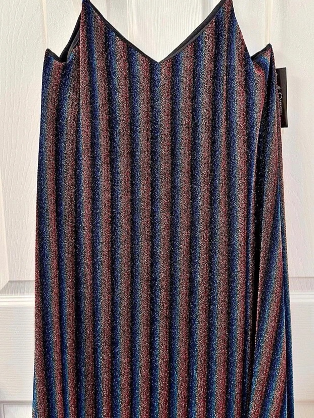 Peach Love California Striped Mini Dress in Multicolor Size Small NWT
